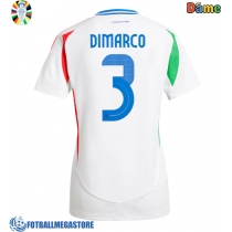 Fotballdrakt Dame Italia Federico Dimarco #3 Bortedrakt EM 2024 Kortermet